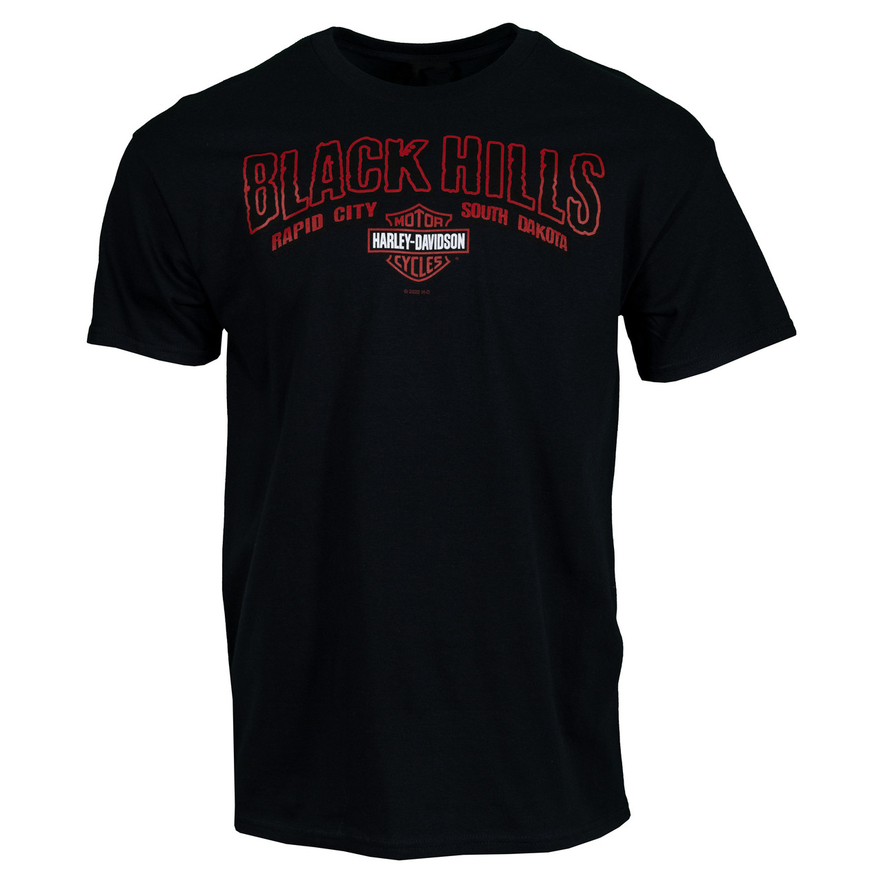 Harley-Davidson Tシャツ ブラック Harley-Davidson® Men's Flag Motorcycle Short Sleeve Crew