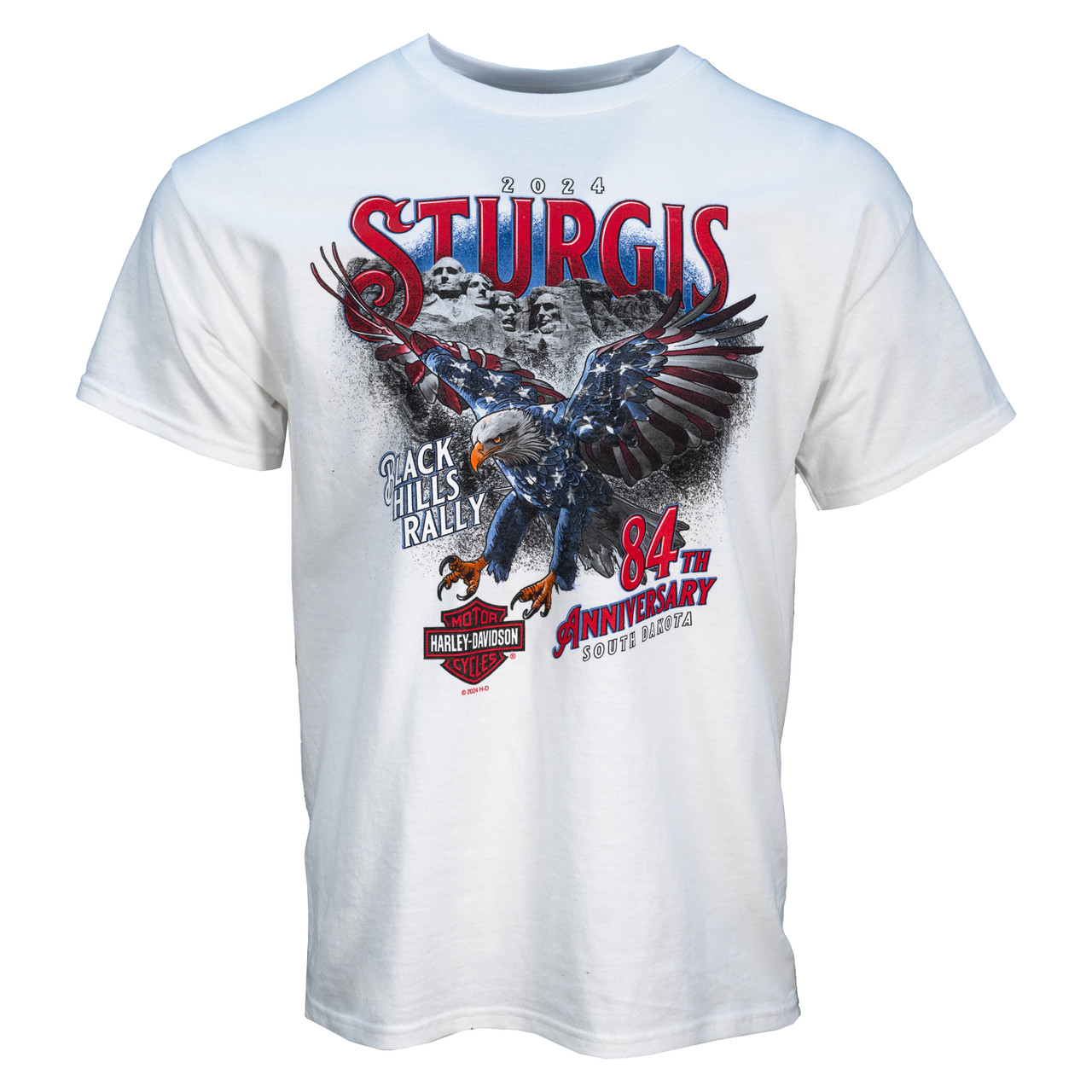 2024 Sturgis Harley-Davidson® Men's 84th Rally Flag Eagle White T
