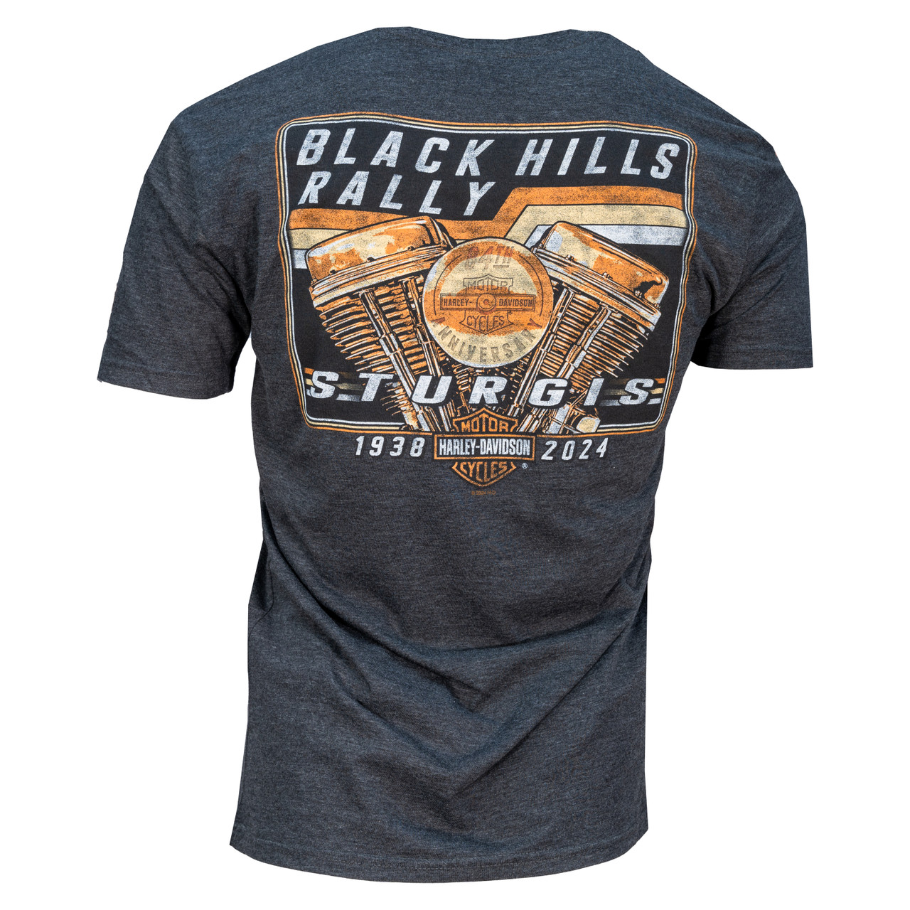 STURGIS BLACK HILLS RALLY バイカー Tシャツ L 2024 Sturgis Harley-Davidson® Men's 84th Pan Age Vintage