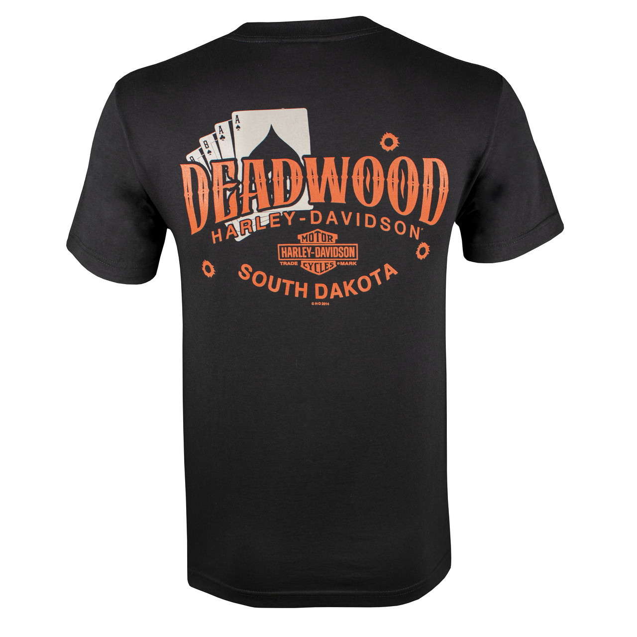 Deadwood Harley-Davidson® Men's Cards Black Short Sleeve T-Shirt