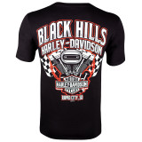 Black Hills Harley-Davidson® Men's Finish Line Black Short Sleeve T-Shirt