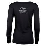 Sturgis Harley-Davidson® Women's Worn Banner Black Long Sleeve T-Shirt