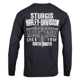 Sturgis Harley-Davidson® Men's Blank Space Black Long Sleeve T-Shirt