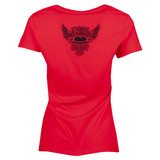 Sturgis Harley-Davidson® Women's Pin Label Bright Red Short Sleeve T-Shirt