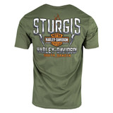 2022 Sturgis Harley-Davidson® Men's 82nd Rally Wolf Fatigue Green T-Shirt