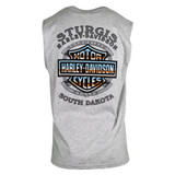 Sturgis Harley-Davidson® Men's Racing Ride Grey Sleeveless T-Shirt