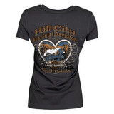Hill City Harley-Davidson® Women's Heart Train Charcoal Short Sleeve T-Shirt Hill City Harley-Davidson® Women's Heart Train Charcoal Short Sleeve T-Shirt