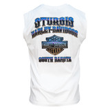 2023 Sturgis Harley-Davidson® Men's 83rd Rally Eagle Crest White Sleeveless T-Shirt