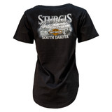 2023 Sturgis Harley-Davidson® Women's 83rd Rally Serene Wolf Black T-Shirt