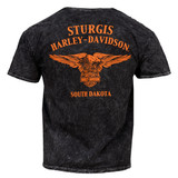 Sturgis Harley-Davidson® Men's Trusty Black Mineral Wash Short Sleeve T-Shirt