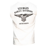 Sturgis Harley-Davidson® Men's Road Test White Sleeveless T-Shirt