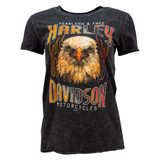 Sturgis Harley-Davidson® Women's Eagle Skull Black Short Sleeve T-Shirt