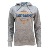 Sturgis Harley-Davidson® Women's Scroll Arc Athletic Grey Pullover Sweatshirt