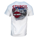 2024 Sturgis Harley-Davidson® Men's 84th Rally Flag Eagle White T-Shirt