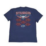 2025 Sturgis Harley-Davidson® Men's 85th Rally Mainstreet Wings Indigo Short Sleeve T-Shirt
