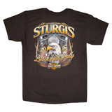 2025 Sturgis Harley-Davidson® Men's 85th Rally Engine Block Brown Short Sleeve T-Shirt