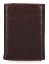 Harley-Davidson® Men's Bar & Shield Plate Tri-Fold Leather Wallet Oxblood Brown