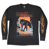 Sturgis Harley-Davidson® Men's Werewolf Prowler Black Wash Long Sleeve T-Shirt