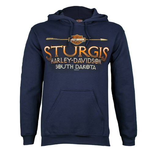 Sturgis Harley-Davidson® Men's Arrowhead Navy Pullover Hoodie