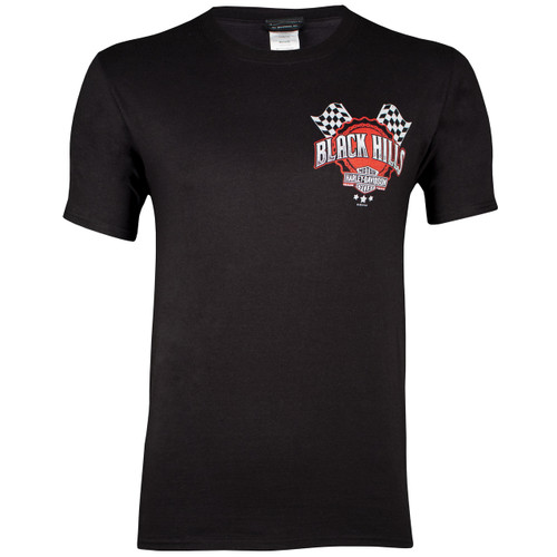 Black Hills Harley-Davidson® Men's Finish Line Black Short Sleeve T-Shirt