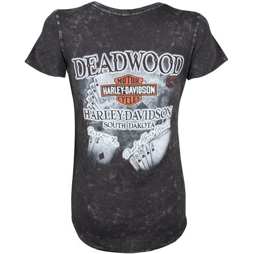 Deadwood Harley-Davidson® Women's Gamble Black Short Sleeve T-Shirt