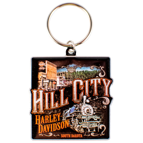 Hill City Harley-Davidson® Vintage Collage Keychain Hill City Harley-Davidson® Vintage Collage Keychain