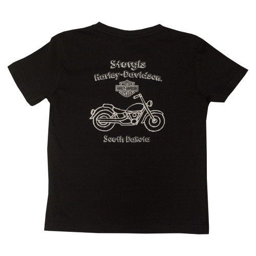 Sturgis Harley-Davidson® Youth Swirls Black Short Sleeve T-Shirt