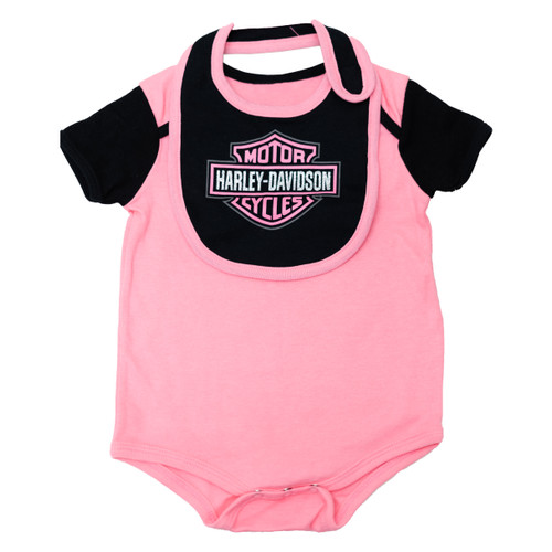 Harley-Davidson® Baby Girl's Biker Babe Creeper & Bib SGI3010549