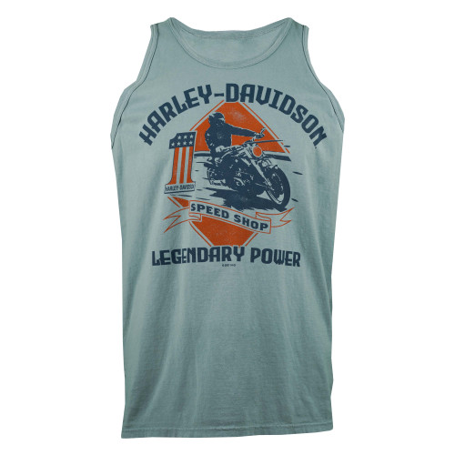 Sturgis Harley-Davidson® Men's Diamond Racer Cyan Tank Top