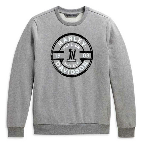 Harley-Davidson® Men's Rider Spirit Grey Slim Fit Crewneck