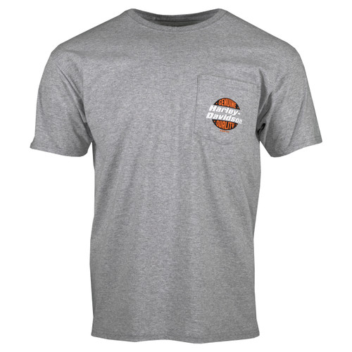 Sturgis Harley-Davidson® Men's Critique Heather Grey Pocket Short Sleeve T-Shirt