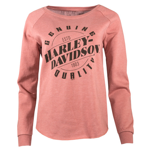 Sturgis Harley-Davidson® Women's Rounded Dusty Rose Fleece Sweatshirt