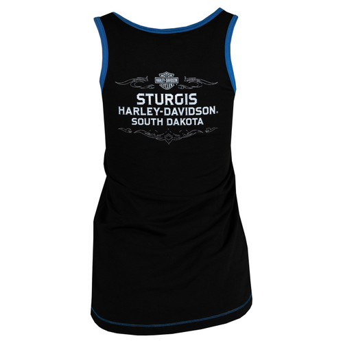 Sturgis Harley-Davidson® Women's Pinstripe Black Tank Top