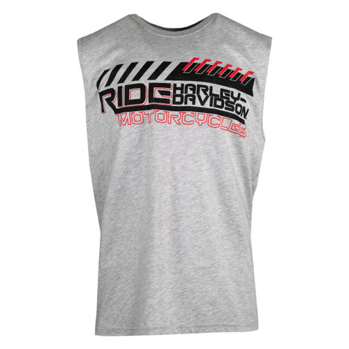 Sturgis Harley-Davidson® Men's Racing Ride Grey Sleeveless T-Shirt