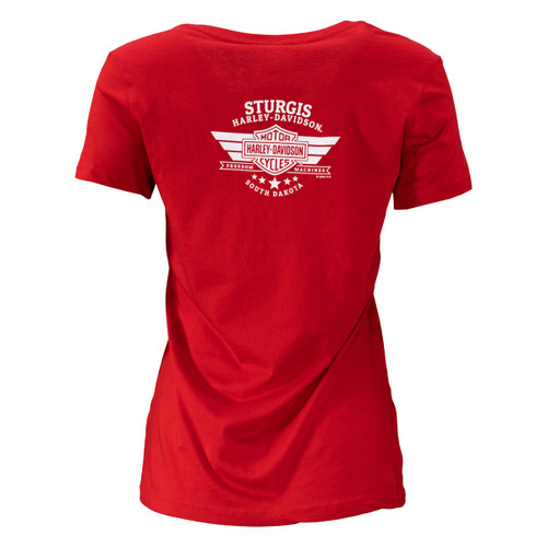Sturgis Harley-Davidson® Women's True Colors Red Short Sleeve T-Shirt