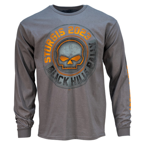 2023 Sturgis Harley-Davidson® Men's 83rd Rally Halo Charcoal Long Sleeve T-Shirt