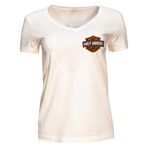 Sturgis Harley-Davidson® Women's Mini Bar & Shield White Short Sleeve T-Shirt