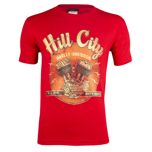 Hill City Harley-Davidson® Men's Vintage Cardinal Short Sleeve T-Shirt