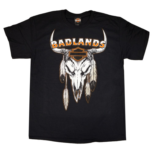 Badlands Harley-Davidson® Men's Steer Skull Short Sleeve T-Shirt Badlands Harley-Davidson® Men's Steer Skull Short Sleeve T-Shirt