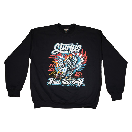 2025 Sturgis Harley-Davidson® Men's 85th Rally Tattoo Eagle Black Fleece 