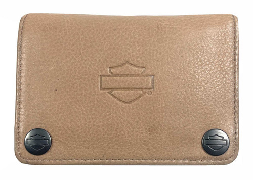 Harley-Davidson® Men's Bar & Shield Washed Leather Snap Billfold Wallet Harley-Davidson® Men's Bar & Shield Washed Leather Snap Billfold Wallet