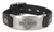 Harley-Davidson® Men's Bar & Shield Metal Plate Leather Cuff Bracelet