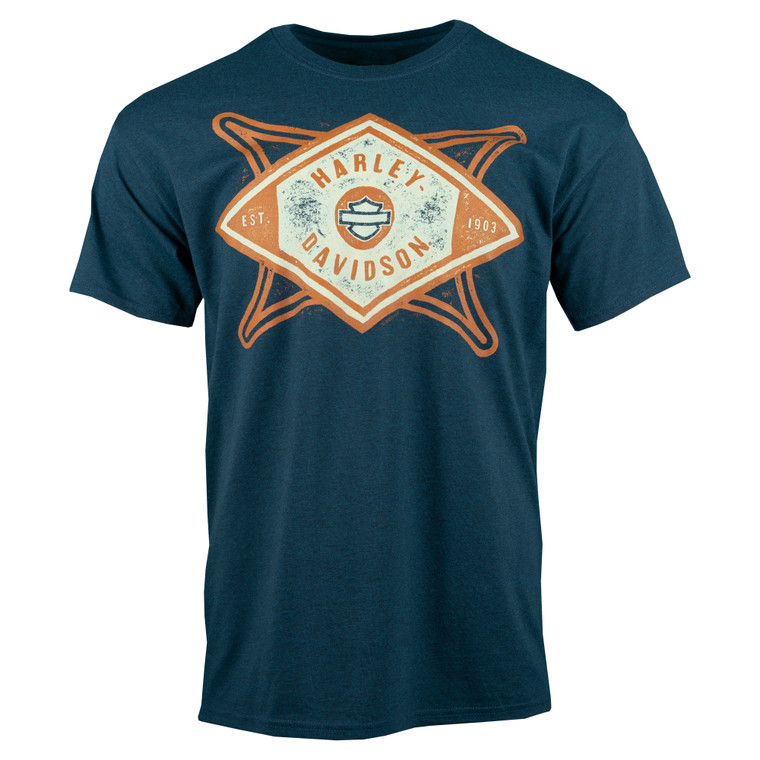Sturgis Harley-Davidson® Men's Stamped Name Navy Short Sleeve T-Shirt