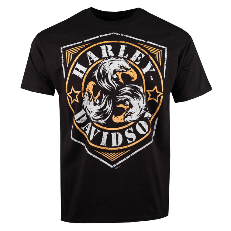 Sturgis Harley-Davidson® Men's Collegiate Eagle Black Short Sleeve T-Shirt