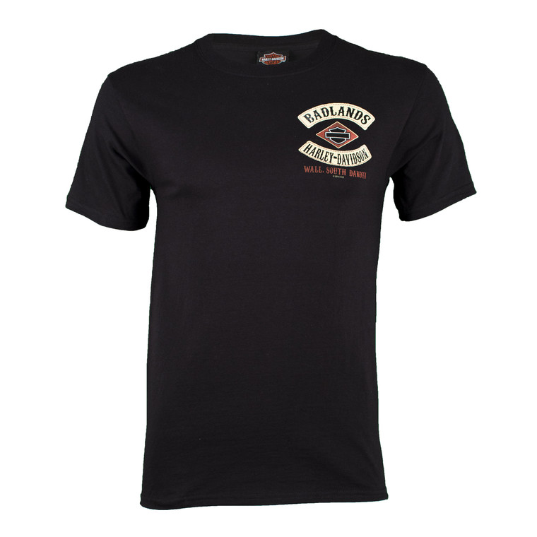 Badlands Harley-Davidson® Men's Rocker Diamond Black Short Sleeve T-Shirt