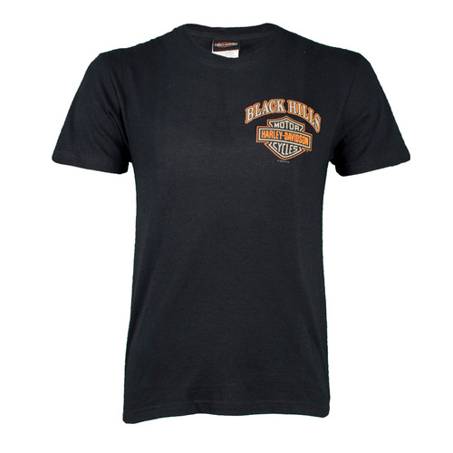 HARLEY-DAVIDSON ブラック Tシャツ Harley-Davidson® Men's Grayscale Crew-Neck Short Sleeve Cotton T