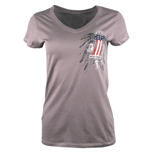 Sturgis Harley-Davidson® Women's One Mood Grey Short Sleeve T-Shirt ...