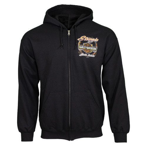 Sturgis Harley-Davidson® Men's Cowboy Black Zip-Up Hoodie - Sturgis ...