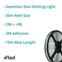 Aon LED COB Tape 10W Single Colour 48v 4000K Daylight - IP65
