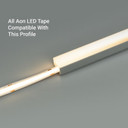 Classic Wide Aluminium Profile With Slide-In Frosted Diffuser 1m